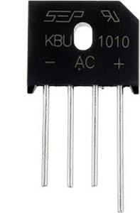 پل دیود تخت شانه ای 10A 1000V KBU1010