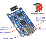 ماژول شارژر باطری لیتیومی سه چیپ TYPE C 3chip TP4056H