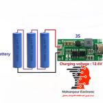 ماژول شارژر باطری لیتیومی 3سل  4A TYPE C