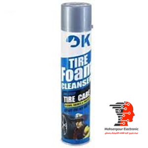 اسپری فوم(کف) تمیز کننده و براق کننده لاستیک (تایر) 650ml برند OK