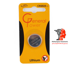 باطری سکه‌ای جنرال پاور مدل ( CR2025) مارک General Power