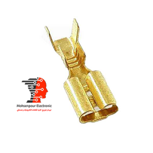 سرسیم ماده فیش کولری برنجی بزرگ سایز 6.3mm