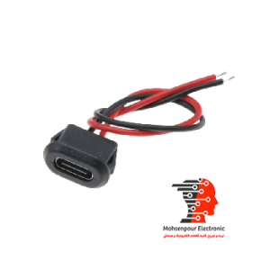 پورت(کانکتور) پنلی فشاری خاردار سیم دار Type C  2PIN