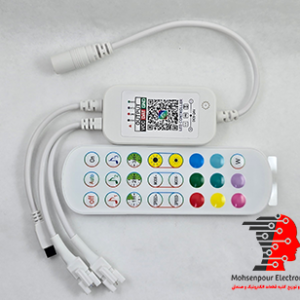 کنترلر(ریموت) LED RGB 12V بلوتوثی دو خروجه هوشمند حالت موزیک