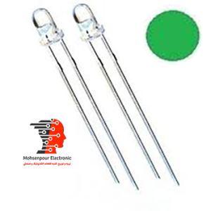 LED  شفاف(سوپر) سبز 3mm