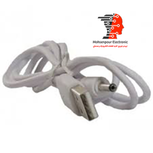 کابل(رابط) تبدیل نری USB به فیش نری آداپتور وینگویی 2.1×3.5 میلی متر سفید