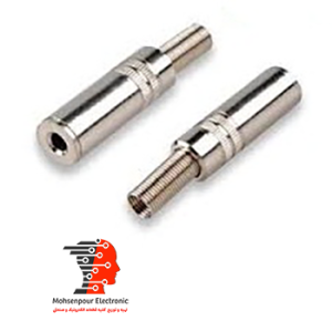 فیش 2 خط مادگی استریو جک(AUX) 3.5MM سرکابلی فلزی