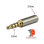 تبدیل(مبدل)جک مادگی استریو 2.5MM به فیش(AUX)نری 3.5MM استریو هندزفری 3خط فلزی