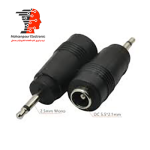 تبدیل(مبدل)جک مادگی آداپتور استاندارد 2.1MM×5.5MM به فیش(AUX)نری 2.5MM مونو پلاستیکی