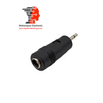 تبدیل(مبدل)جک مادگی آداپتور استاندارد 2.1MM×5.5MM به فیش(AUX)نری 2.5MM مونو پلاستیکی