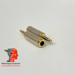 تبدیل(مبدل)جک مادگی استریو 2.5MM به فیش(AUX)نری 3.5MM استریو هندزفری 3خط فلزی