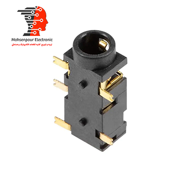 جک مادگی خوابیده استریو روبردی 5پایه(5PIN) (AUX) SMD 3.5MM طلایی