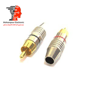 فیش سونی(SONY AV) نری فلزی پیچ دار کابل خور RCA ( جفتی)