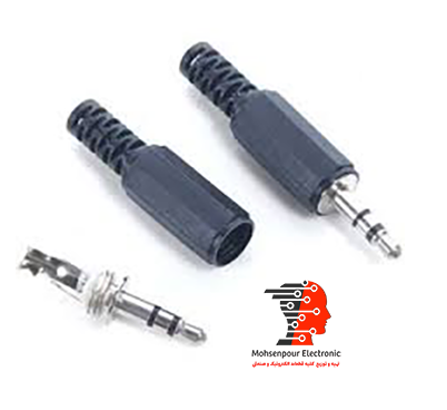 فیش صاف نری استریو جک(AUX) 3.5MM پلاستیکی