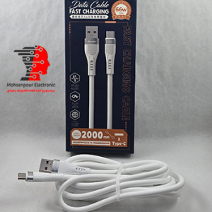 کابل(رابط) شارژر اندروید Type-C ( تایپ سی )  66W مدل AZ-B02a  دو متری درجه یک